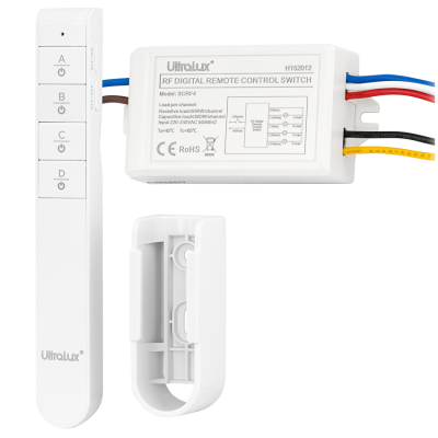 ULTRALUX - ЧЕТИРИКАНАЛЕН КЛЮЧ С RF ДИСТАНЦИОННО УПРАВЛЕНИЕ, 220V AC - SCRF4