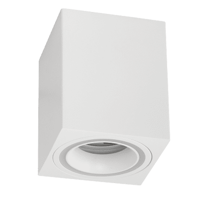 ULTRALUX - ЛУНА ЗА ОТКРИТ МОНТАЖ, КВАДРАТ, GU10, СТАЦИОНАРНА, БЯЛА, IP20 - SDSGU10WH