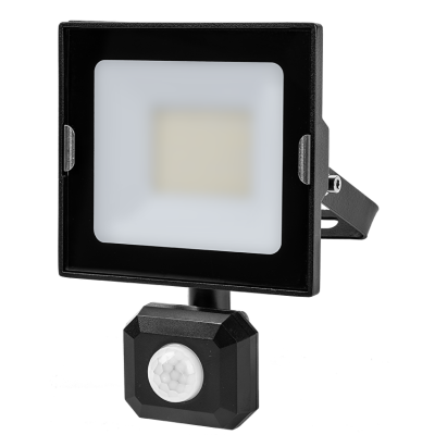 ULTRALUX - LED SLIM ПРОЖЕКТОР С PIR СЕНЗОР, 220V-240V AC, 30W, 4000K, IP44, 120°, 3000LM - SPDR3040