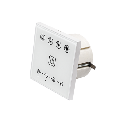 ULTRALUX - SMART 2.4G RF TOUCH ПАНЕЛ ЗА СТЕНА ЗА ЕДНОЦВЕТНО ОСВЕТЛЕНИЕ, 4 ЗОНИ - SSW4Z