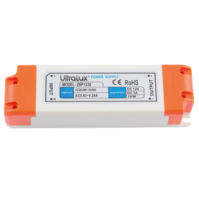 ULTRALUX - ЗАХРАНВАНЕ, СТАБИЛИЗИРAНО, 12V DC, 36W, IP20 - ZNP1236
