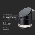 1W LED Соларна Стенна Лампа SMD Черно Тяло IP44 3000K