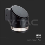1W LED Соларна Стенна Лампа SMD Черно Тяло IP44 3000K