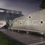 4W Стенна Лампа Черно Тяло Кръг 3000К IP65