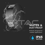 4W Стенна Лампа Черно Тяло Кръг 3000К IP65