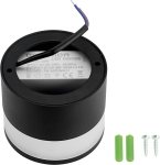 LED COB Луна 12W КРЪГЛА ЧЕРНА