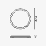 LED Осветително тяло 36W Бяло/Черно CCT