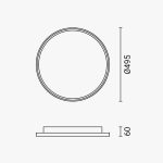 LED Осветително тяло 78W Бяло/Черно CCT + Дистанционно управление