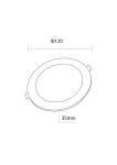 3W LED Тънък Кръгъл Модул за вграждане 3CCT Бял