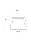 3W LED Тънък Квадратен Модул за вграждане 3CCT Бял