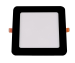6W LED Тънък Квадратен Модул за вграждане 3CCT Черен