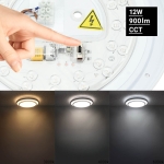 LED Осветително тяло 12W Бяло/Сребристо CCT