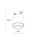 LED Магнитен Регулируем ZOOM Осветител 48V 10W 4000K - M05