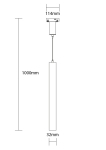 LED Магнитно Висящо Осветление 48V 7W 3000K - M05