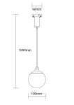 LED Магнитно Висящо Осветление 48V 5W 3000K - M05