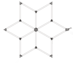 Комплект Хексагонов Осветител 6 форми 126W с Аксесоари