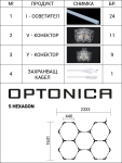 Комплект Хексагонов Осветител 5HEXS 192W с Аксесоари 3CCT