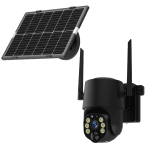 4MW Wi-Fi Соларна IP Камера Черна SD-слот