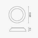 LED Осветително тяло 24W Бяло/Дървено CCT