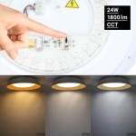LED Осветително тяло 24W Бяло/Дървено CCT
