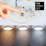 LED Осветително тяло 36W Бяло/Черно CCT