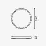 LED Осветително тяло 36W Бяло/Сиво CCT