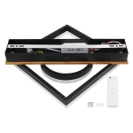 LED Осветително тяло 44W Черно/Дървено CCT + Дистанционно управление