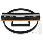 LED Осветително тяло 46W Черно/Дървено CCT + Дистанционно управление