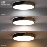 LED Осветително тяло 48W Черно/Дървено CCT + Дистанционно управление