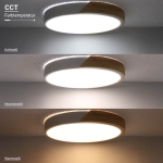 LED Осветително тяло 48W Бяло/Дървено CCT + Дистанционно управление