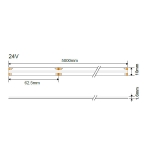 LED Лента COB RGB 24V 576LED/M 14W