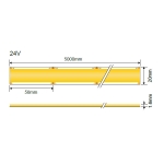 LED Лента COB Широка 960LED/M 24V 20mm 28W