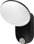 LED Алуминиев Стенен Осветител 12W ЧЕРНО ТЯЛО IP54 + PIR СЕНЗОР