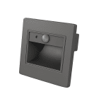 LED Осветител за Стълби Квадратен 1W 4000K IP20 Сив + Сензор