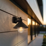 Стенна Лампа Алуминиева IP44 1xЕ27 ЧЕРНО ТЯЛО