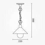 Стенна Лампа Алуминиева IP44 1xЕ27 ЧЕРНО ТЯЛО