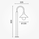 Лампа Алуминиева IP44 1xЕ27 ЧЕРНО ТЯЛО