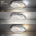 LED Осветително тяло 84W Бяло/Сиво CCT + Дистанционно управление