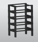 Black Stacked Rack for VT48200B