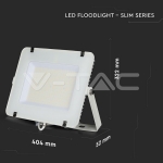 150W LED Прожектор SAMSUNG Чип SMD Slim Бяло Тяло 6400K 120 lm/W