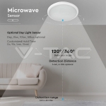 LED Плафониера SAMSUNG Чип 12W 120 lm/W IP65 Сензор 6400K