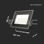 50W LED Прожектор Черно Тяло 3000K