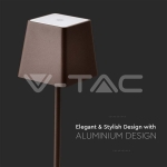 2W LED Настолна Лампа Бежово Тяло 3000К IP54