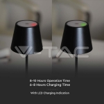 2W LED Настолна Лампа 4400mA Батерия Черно Тяло IP54 3000K