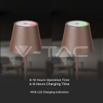 2W LED Настолна Лампа 4400mA Батерия Бежово Тяло IP54 3000K