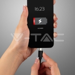 1м. Микро USB Кабел Черен Серия "Pearl"