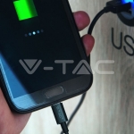 1м. Микро USB Кабел Черен Серия "Silver"