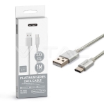 1м. Тип C USB Кабел Сребрист Серия "Platinum"