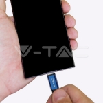 1м. Микро USB Кабел Син Серия "Ruby"