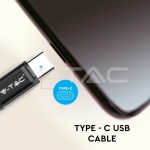 1м. Тип C USB Кабел Черен Серия "Ruby"